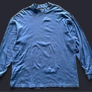 Nike Blue Mock Neck Long Sleeve Shirt